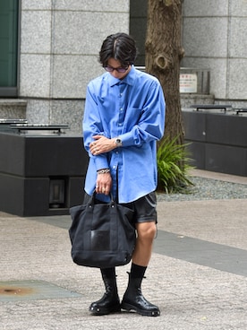 「Hender Scheme（エンダースキーマ）のアイテム」を使った、Kazumaさん（メンズ・166cm）の秋コーディネート