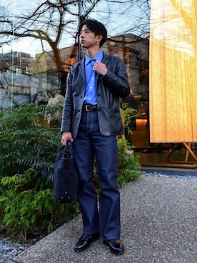 「CALMANTHOLOGY（カルマンソロジー）のアイテム」を使った、Kazumaさん（メンズ・165cm）の冬コーディネート