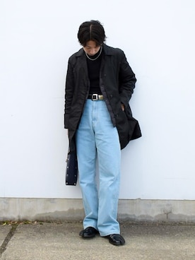「PRADA（プラダ）のアイテム」を使った、Kazumaさん（メンズ・165cm）の冬コーディネート