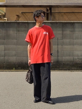 「STUSSY（ステューシー）のアイテム」を使った、Kazumaさん（メンズ・166cm）の夏コーディネート