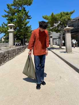 「MM6 Maison Margiela（ｴﾑｴﾑｼｯｸｽ ﾒｿﾞﾝ ﾏﾙｼﾞｪﾗ）のアイテム（バッグ）」を使った、Kazumaさん（メンズ・165cm）の秋コーディネート