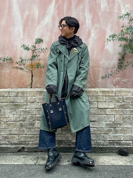「Hender Scheme（エンダースキーマ）のアイテム」を使った、Kazumaさん（メンズ・166cm）の秋コーディネート
