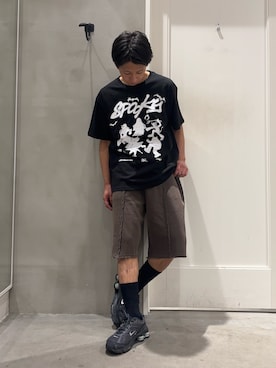 「アイテム（スウェットパンツ）」を使った、Kazumaさん（メンズ・166cm）の夏コーディネート