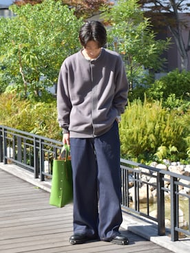 「Hender Scheme（エンダースキーマ）のアイテム」を使った、Kazumaさん（メンズ・166cm）の秋コーディネート