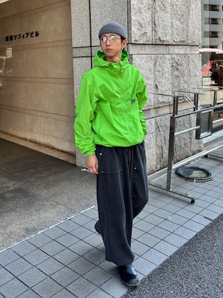 「Franklin Climbing（フランクリンクライミング）の≪26SS展示会アイテム≫【Franklin Climbing】撥水/男女兼用/ナイロンマウンテンパーカー/ナイロンジャケット（パーカー）」を使った、Kazumaさん（メンズ・166cm）の春コーディネート