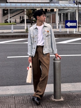 「Lee（リー）のアイテム」を使った、Kazumaさん（メンズ・166cm）の秋コーディネート