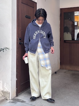 「CIAOPANIC TYPY（チャオパニックティピー）のアイテム（パンツ）」を使った、Kazumaさん（メンズ・166cm）の春コーディネート