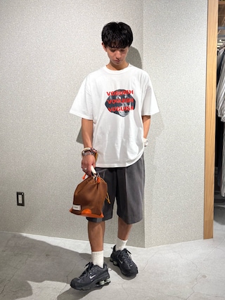 「CIAOPANIC TYPY(チャオパニックティピー)の【UNISEX】【プラスサイズあり】犬&猫 アソートロゴプリントTee(Tシャツ/カットソー)」を使った、Kazumaさん(メンズ・166cm)の春コーディネート
