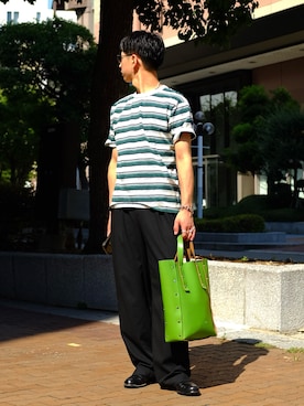 「アイテム（トップス）」を使った、Kazumaさん（メンズ・166cm・20代）の夏コーディネート