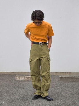 「CALMANTHOLOGY（カルマンソロジー）のアイテム」を使った、Kazumaさん（メンズ・165cm）の春コーディネート