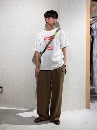 「CIAOPANIC TYPY（チャオパニックティピー）の【UNISEX】宇宙人プリントTシャツ（Tシャツ/カットソー）」を使った、Kazumaさん（メンズ・166cm）の夏コーディネート