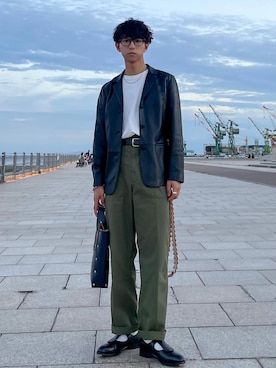 「CALMANTHOLOGY（カルマンソロジー）のアイテム」を使った、Kazumaさん（メンズ・165cm）の冬コーディネート