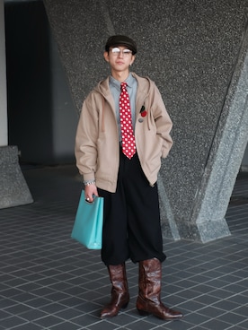 「CIAOPANIC TYPY（チャオパニックティピー）のアイテム（ジャケット/アウター）」を使った、Kazumaさん（メンズ・166cm）の秋コーディネート