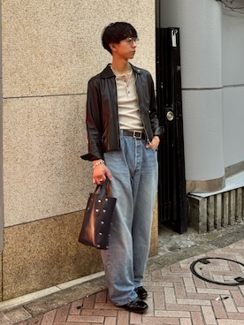 「CIAOPANIC TYPY（チャオパニックティピー）のアイテム（パンツ）」を使った、Kazumaさん（メンズ・166cm）の春コーディネート