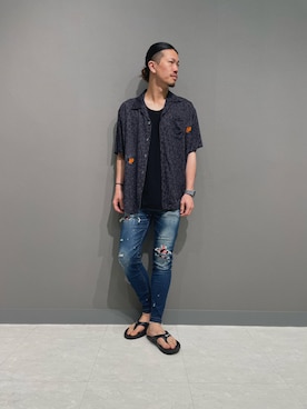 「B'2nd（ビーセカンド）のアイテム（パンツ）」を使った、せおさん（メンズ・178cm）の夏コーディネート