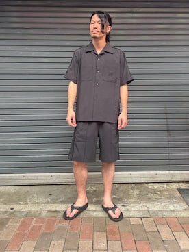 「アイテム（スリッポン）」を使った、せおさん（メンズ・178cm）の夏コーディネート