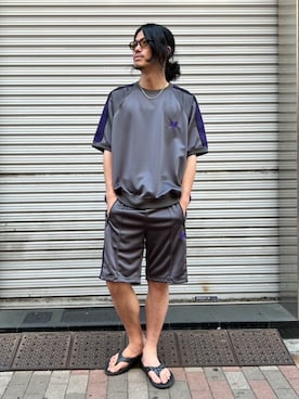 「アイテム（スリッポン）」を使った、せおさん（メンズ・178cm）の夏コーディネート