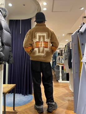 「PENDLETON（ペンドルトン）のアイテム（ブルゾン）」を使った、せおさん（メンズ・178cm）の秋コーディネート