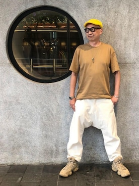 「Li-Ning（リーニン）のアイテム」を使った、黃島讀さん（メンズ・176cm）の夏コーディネート