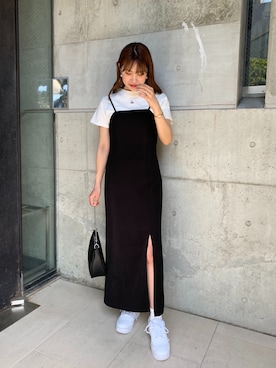 「one after another NICE CLAUP（ワンアフターアナザーナイスクラップ）の【ミニポーチ付き】ラウンドショルダーバッグ（ショルダーバッグ）」を使った、ayame💄💕さん（レディース・163cm・20代）の春コーディネート