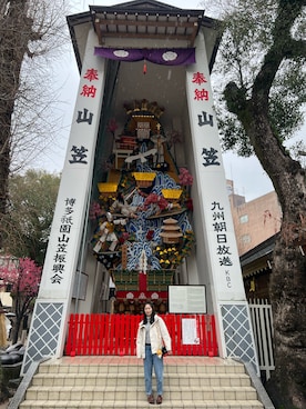 「LONGCHAMP（ロンシャン）のアイテム」を使った、DaiRui さん（レディース・163cm）の春コーディネート