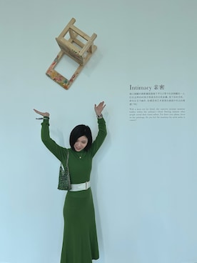 「アイテム（ベルト）」を使った、千千🪭さん（レディース・158cm）の秋コーディネート