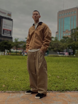 「Dickies（ディッキーズ）のアイテム（ブルゾン）」を使った、惑星さん（メンズ・177cm）の秋コーディネート