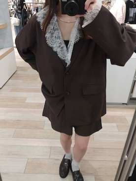 「LEPSIM（レプシィム）のソフトクッションローファー　1054555（ローファー、ブラウン系）」を使った、taruさん（レディース・155cm）の秋コーディネート