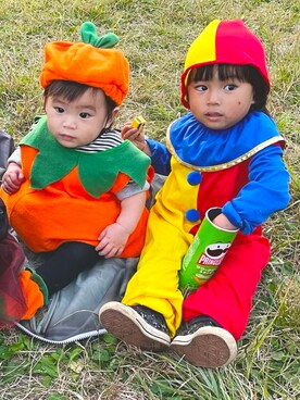 「楽天のアイテム（その他、その他）」を使った、KYO*AYAさん（キッズ・100cm）の秋コーディネート