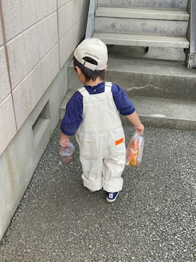 「B:MING by BEAMS（ビーミングバイビームス）のアイテム（スリッポン）」を使った、KYO*AYAさん（キッズ・80cm）の夏コーディネート