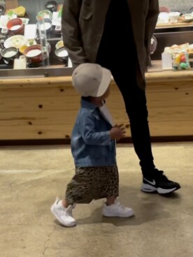 「PEANUTS（ピーナッツ）のアイテム（帽子）」を使った、KYO*AYAさん（キッズ・80cm）の夏コーディネート