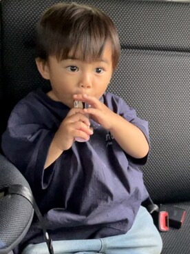 「B:MING by BEAMS（ビーミングバイビームス）のアイテム（スリッポン）」を使った、KYO*AYAさん（キッズ・80cm）の夏コーディネート