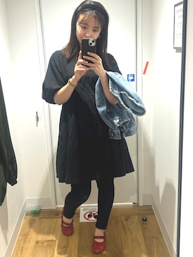 「GU（ジーユー）のアイテム（ワンピース/ドレス）」を使った、TOMOさん（レディース・160cm）の春コーディネート