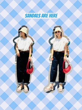 「CHARLES & KEITH（チャールズ & キース）のアイテム」を使った、ａｙａさん（レディース・165cm）の夏コーディネート
