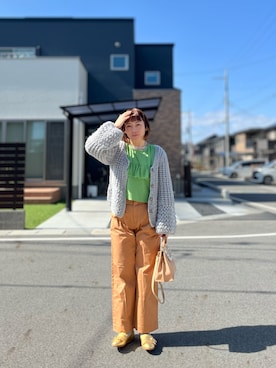 「アイテム（ローファー、ゴールド系）」を使った、ａｙａさん（レディース・165cm）の春コーディネート