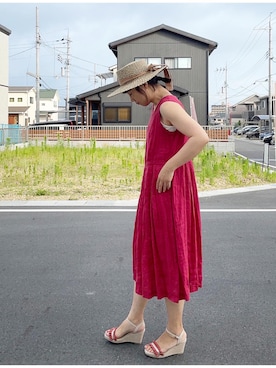 「PAR ICI（パーリッシィ）のアイテム（ワンピース）」を使った、ａｙａさん（レディース・165cm）の夏コーディネート