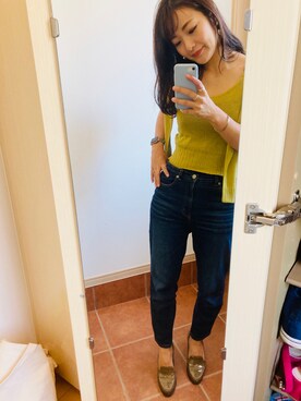 「LIAN（リアン）のアイテム（キャミソール）」を使った、ゆみちょりさん（レディース・163cm）の秋コーディネート