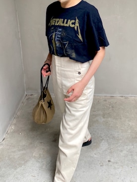 「METALLICA（メタリカ）のアイテム」を使った、rinさん（レディース・154cm）の夏コーディネート