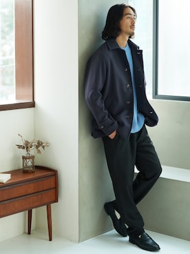 「アイテム（ピーコート）」を使った、JIGGYS SHOP PRESSさん（メンズ・181cm）の秋コーディネート