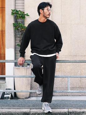 「アイテム（スウェットパンツ）」を使った、JIGGYS SHOP PRESSさん（メンズ・180cm）の秋コーディネート