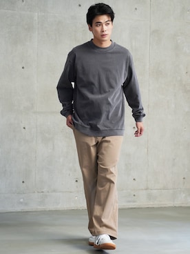 「アイテム（チノパンツ）」を使った、JIGGYS SHOP PRESSさん（メンズ・183cm）の秋コーディネート