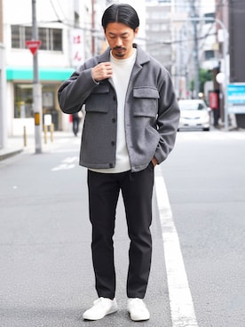 「roshell（ロシェル）のアイテム」を使った、JIGGYS SHOP PRESSさん（メンズ・180cm）の冬コーディネート