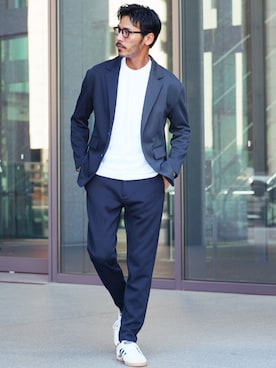 「スーツ」｜JIGGYS SHOP PRESSさん（メンズ・180cm）の秋コーディネート