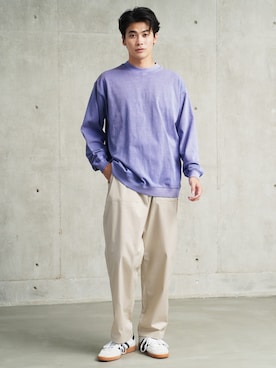 「トレーナー」｜JIGGYS SHOP PRESSさん（メンズ・183cm）の秋コーディネート