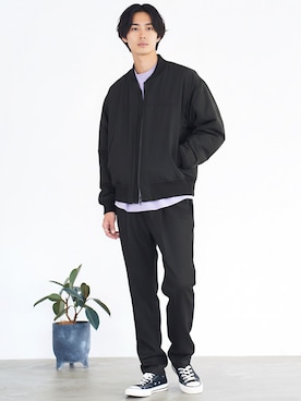 「jiggys shop（ジギーズショップ）のアイテム（MA-1）」を使った、JIGGYS SHOP PRESSさん（メンズ・175cm）の秋コーディネート