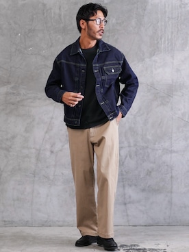 「アイテム（チノパンツ）」を使った、JIGGYS SHOP PRESSさん（メンズ・180cm）の秋コーディネート