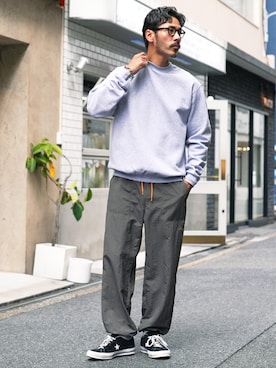 「トレーナー」｜JIGGYS SHOP PRESSさん（メンズ・180cm）の秋コーディネート