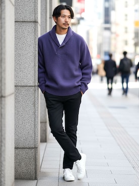 「roshell（ロシェル）のアイテム」を使った、JIGGYS SHOP PRESSさん（メンズ・180cm）の冬コーディネート