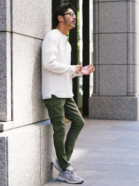 「ワッフル」｜JIGGYS SHOP PRESSさん（メンズ・180cm）の秋コーディネート