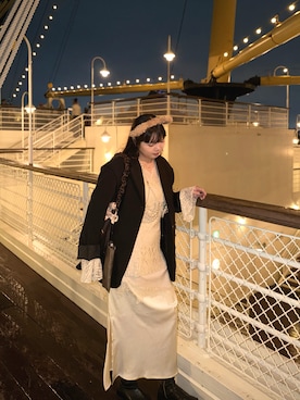 「Ameri（アメリ）のアイテム（トップス）」を使った、sallyさん（レディース・163cm）の秋コーディネート